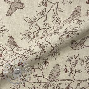 Tessuto decorativo Linenlook premium Branch Bird Song