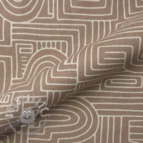 Tessuto decorativo Linenlook premium Curve Maze Line