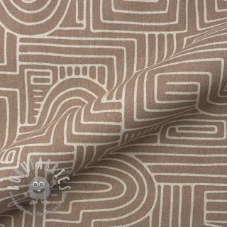 Tessuto decorativo Linenlook premium Curve Maze Line