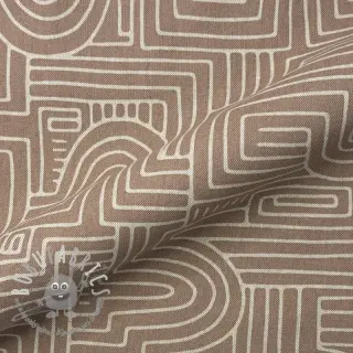 Tessuto decorativo Linenlook premium Curve Maze Line