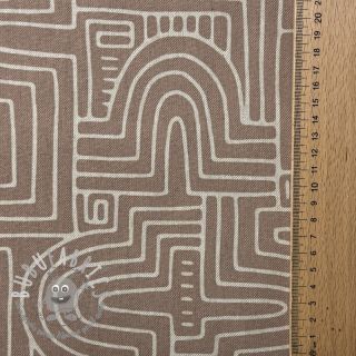 Tessuto decorativo Linenlook premium Curve Maze Line