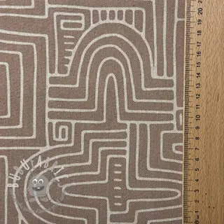Tessuto decorativo Linenlook premium Curve Maze Line