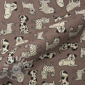Tessuto decorativo Linenlook premium Dog Wildlife Art