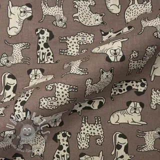 Tessuto decorativo Linenlook premium Dog Wildlife Art