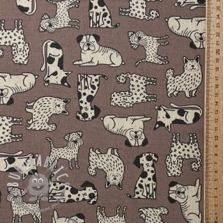 Tessuto decorativo Linenlook premium Dog Wildlife Art