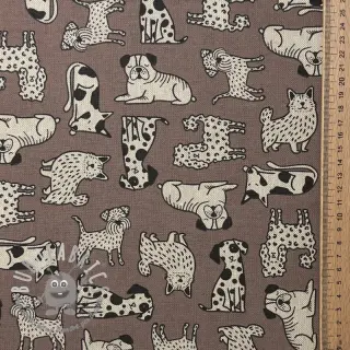 Tessuto decorativo Linenlook premium Dog Wildlife Art