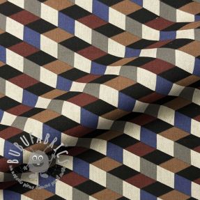 Tessuto decorativo Linenlook premium Cube Illusion Art