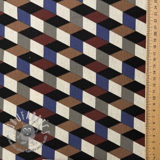 Tessuto decorativo Linenlook premium Cube Illusion Art