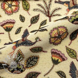 Tessuto decorativo GOBELIN PREMIUM Primal Birdscape Art design B