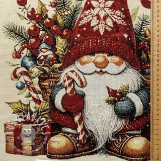 Tessuto decorativo GOBELIN PREMIUM Happy Santa PANEL