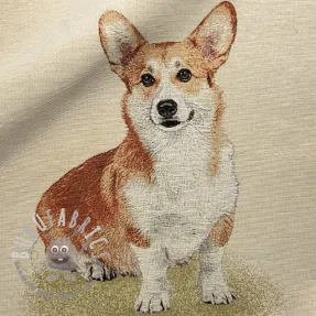 Tessuto decorativo GOBELIN PREMIUM Sitting Corgi Dog PANEL