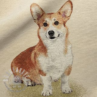 Tessuto decorativo GOBELIN PREMIUM Sitting Corgi Dog PANEL