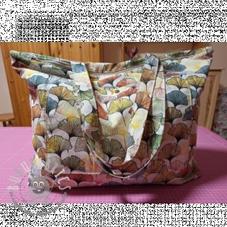 Tessuto decorativo premium Linenlook Elegant ginko digital print