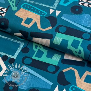 Tessuto di cotone Vehicles petrol digital print