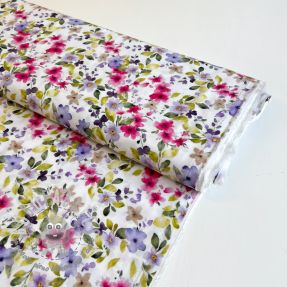 Viscosa RADIANCE Flower Uma white digital print