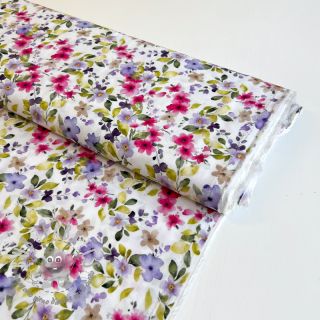 Viscosa RADIANCE Flower Uma white digital print
