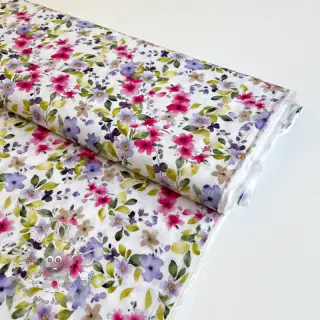 Viscosa RADIANCE Flower Uma white digital print