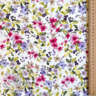 Viscosa RADIANCE Flower Uma white digital print