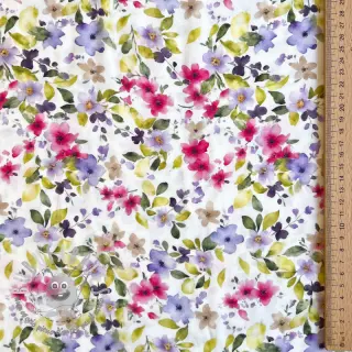 Viscosa RADIANCE Flower Uma white digital print