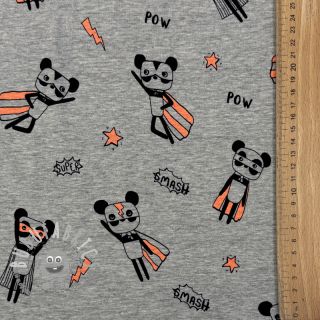 Jersey NEON Super heroes light grey melange