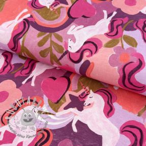 Jersey Unicorns mauve digital print