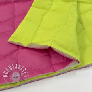 Tessuto trapuntato Graphic square pink lime