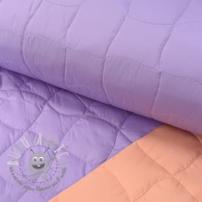 Tessuto trapuntato Graphic square lilac apricot
