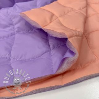 Tessuto trapuntato Graphic square lilac apricot