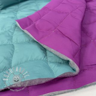 Tessuto trapuntato Graphic square cyan cerise