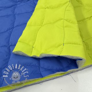 Tessuto trapuntato Graphic square cobalt lime