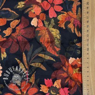 Tessuto trapuntato VELVET Flower flame orange