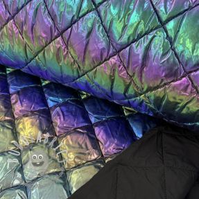 Tessuto trapuntato FOIL Rainbow multi