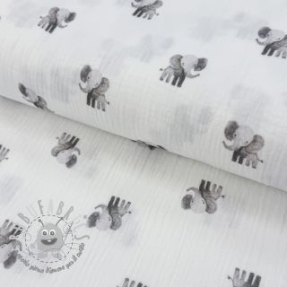 Mussola/Doppia garza Animals design A digital print ORGANIC