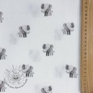 Mussola/Doppia garza Animals design A digital print ORGANIC