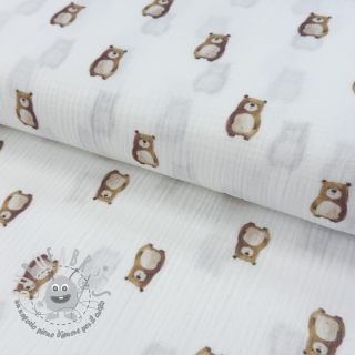 Mussola/Doppia garza Animals design B digital print ORGANIC