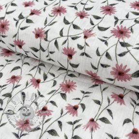 Mussola/Doppia garza Flowers Simone digital print ORGANIC