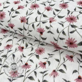 Mussola/Doppia garza Flowers Simone digital print ORGANIC