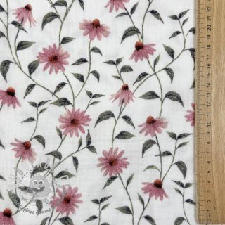 Mussola/Doppia garza Flowers Simone digital print ORGANIC