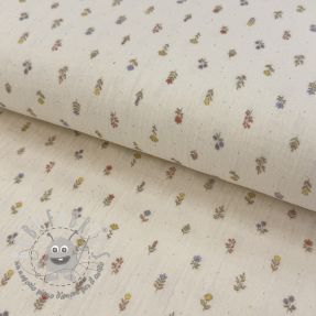Mussola/Doppia garza Flowers Mia digital print ORGANIC