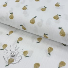 Mussola/Doppia garza Pears design A digital print