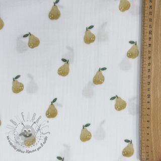 Mussola/Doppia garza Pears design A digital print