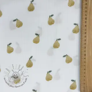 Mussola/Doppia garza Pears design A digital print