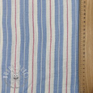 Mussola/Doppia garza YARN DYED Line blue