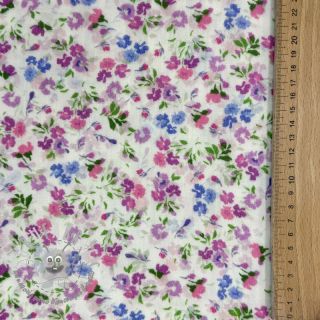 Mussola/Doppia garza Flower Michaela off white digital print