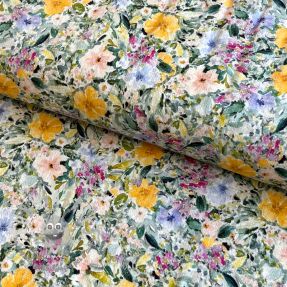Viscosa con lino CREPE Flowers Simi digital print