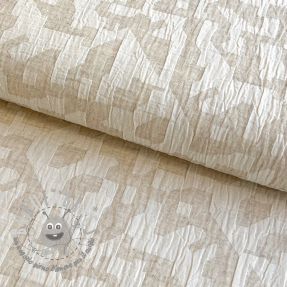 Tessuto di cotone con lino JACQUARD Abstarct natural