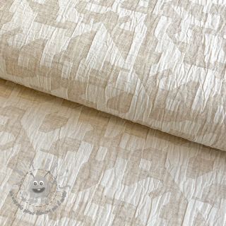 Tessuto di cotone con lino JACQUARD Abstarct natural