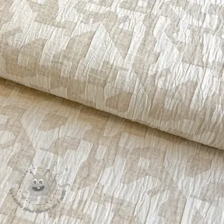 Tessuto di cotone con lino JACQUARD Abstarct natural