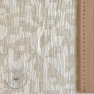 Tessuto di cotone con lino JACQUARD Abstarct natural