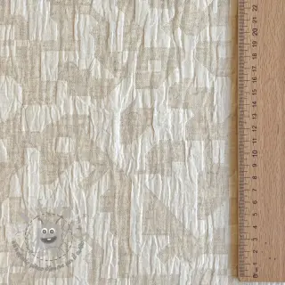 Tessuto di cotone con lino JACQUARD Abstarct natural